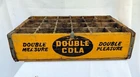 Rare Vintage Double Cola Wood Crate Carrier Willisville, IL