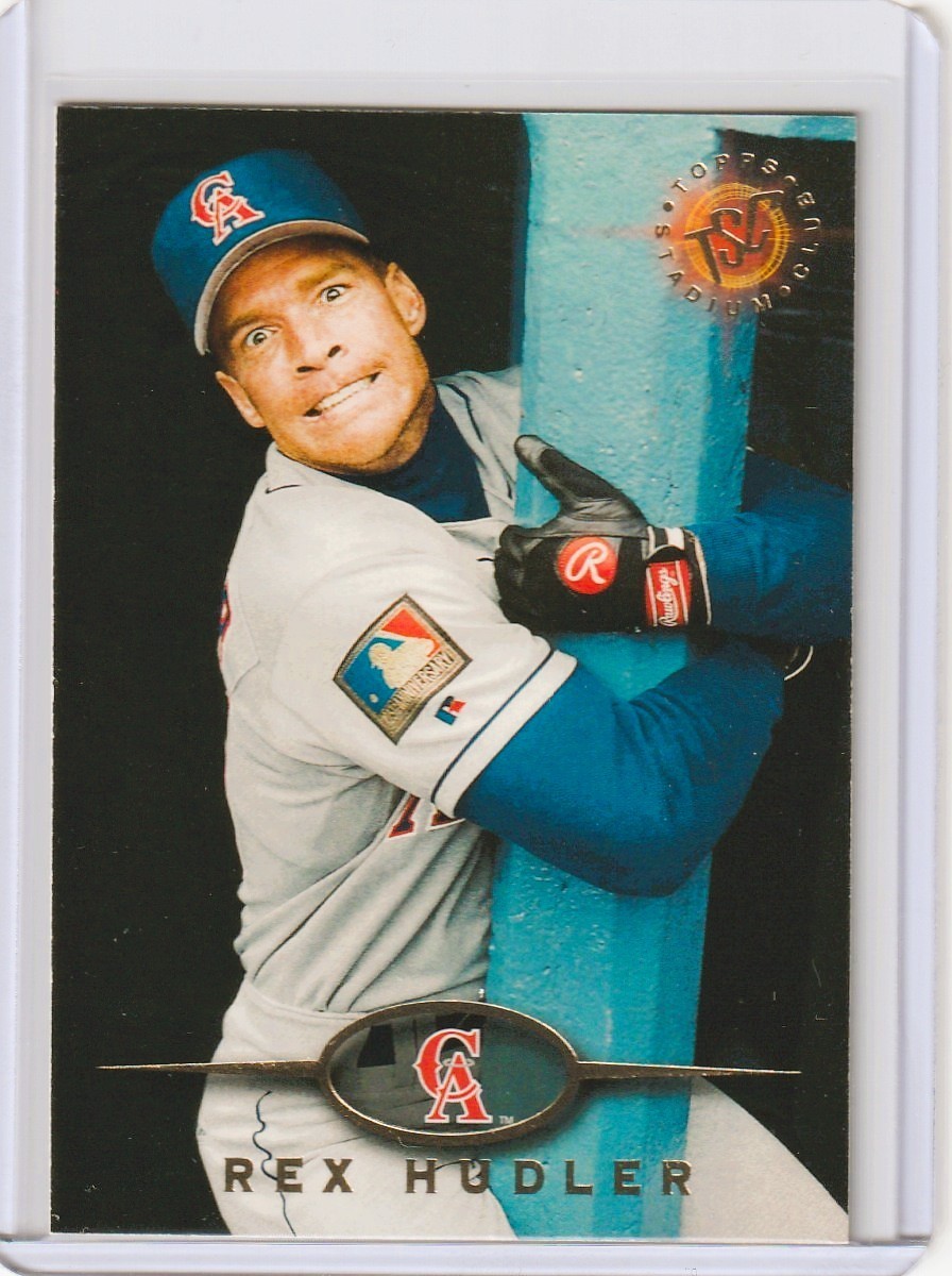 1995 Topps Stadium Club #51 Rex Hudler California Angels 'Pole Hugger'