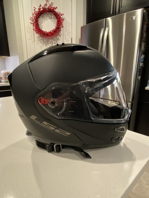 LS2 Metro V3 Matt Black Modular Helmet with Peak Size M