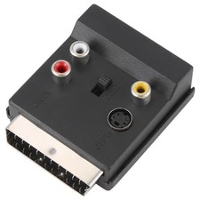 Newest Switchable Scart Male to Female S-Video 3  Audio Adapter  F7N9