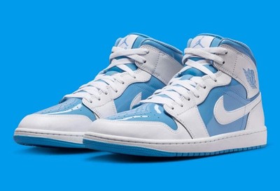 Nike Air Jordan 1 Mid Legend Blue White FZ2142-114 Men's Shoes NEW Sneakers UNC