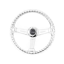 Hitman Style 14 Inch Car Steering Wheel Universal 350mm Clear Metal White Hitman Style 14 Inch Car Steering Wheel Universal 350mm Clear Metal White