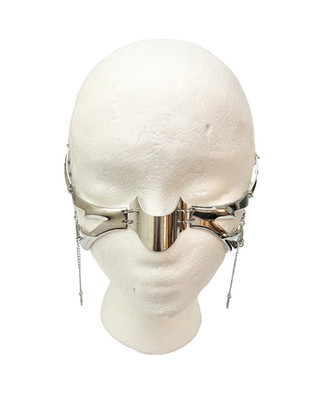 Half Face Steel Mask Adult Women Masquerade Dress Up Mardi Gras Halloween Party