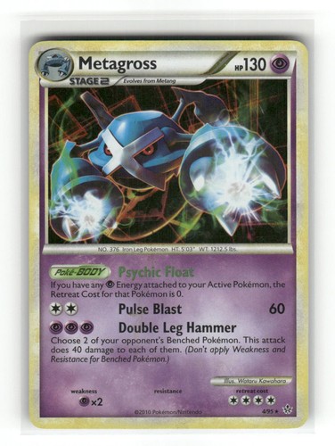 Metagross 4/95 Holo Rare HGSS Unleashed Pokemon Lightly Played