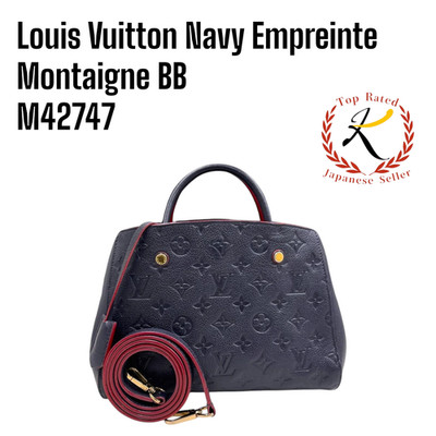 Louis Vuitton Navy Empreinte Montaigne BB 2way Hand Shoulder Bag
