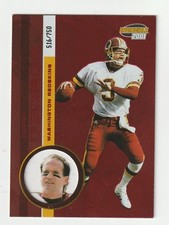 2001 Pacific Invincible Red#248 Jeff George card, Washington Commanders #/750