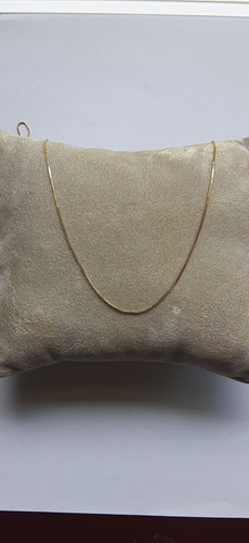 14K yellow gold box chain 22" L, NWOT - Picture 2 of 4