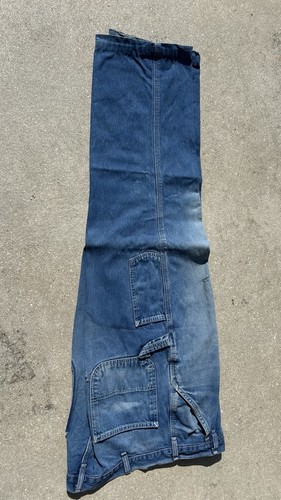 Carhartt Men's Vintage Blue Cotton Work Pants Utility Pockets B13DST 36x30