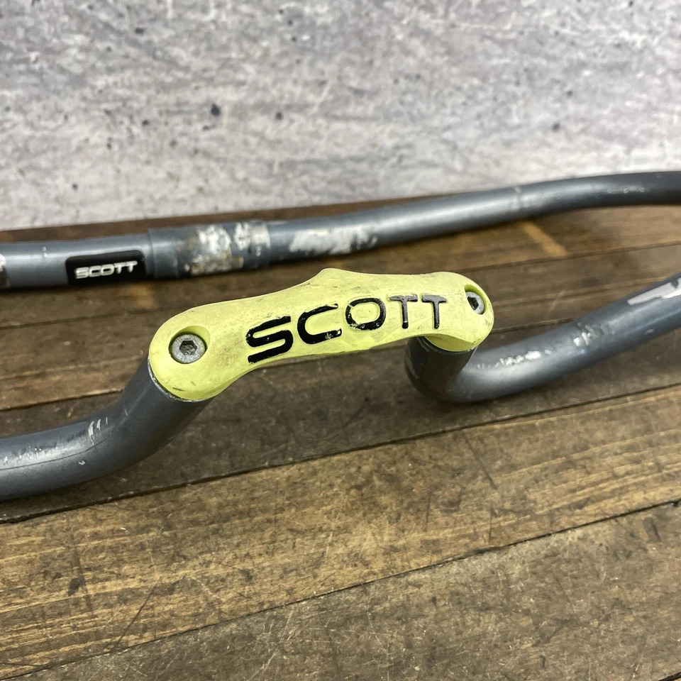 Manillar de colección Scott AT-4 MTB 25,4 mm abrazadera 590 mm barra Bullhorn gris AT4 Foto 3 de 4