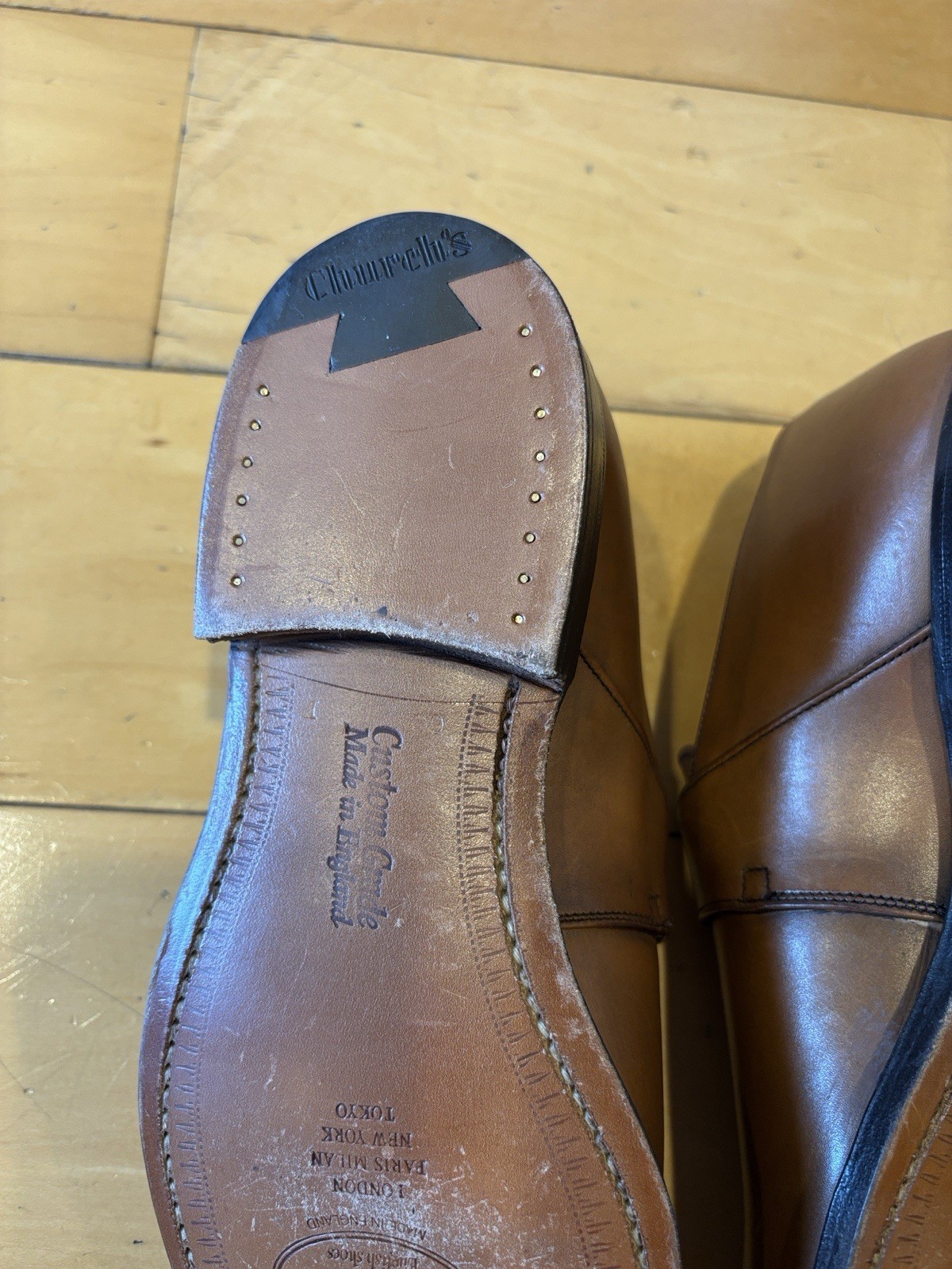 Church's Men's Brown Leather Monk Strap Dress Shoes Size US 7