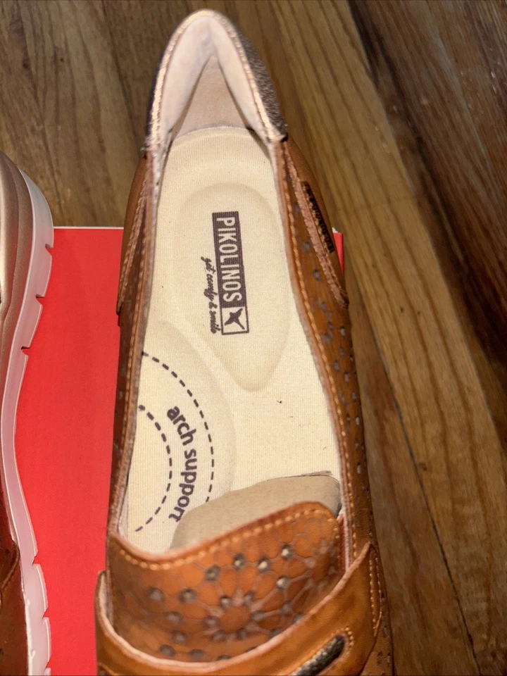 Pikolinos Mujer Cantabria Cuero Mocasines Piedra Talla 39 Sin Cordones Confort Festival Foto 3 de 4