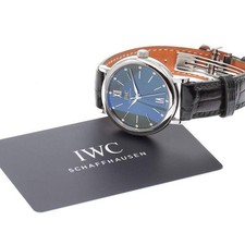 IWC PORTOFINO AUTOMATIC IW357405 34mm SS Leather Moss Green Dial #C468
