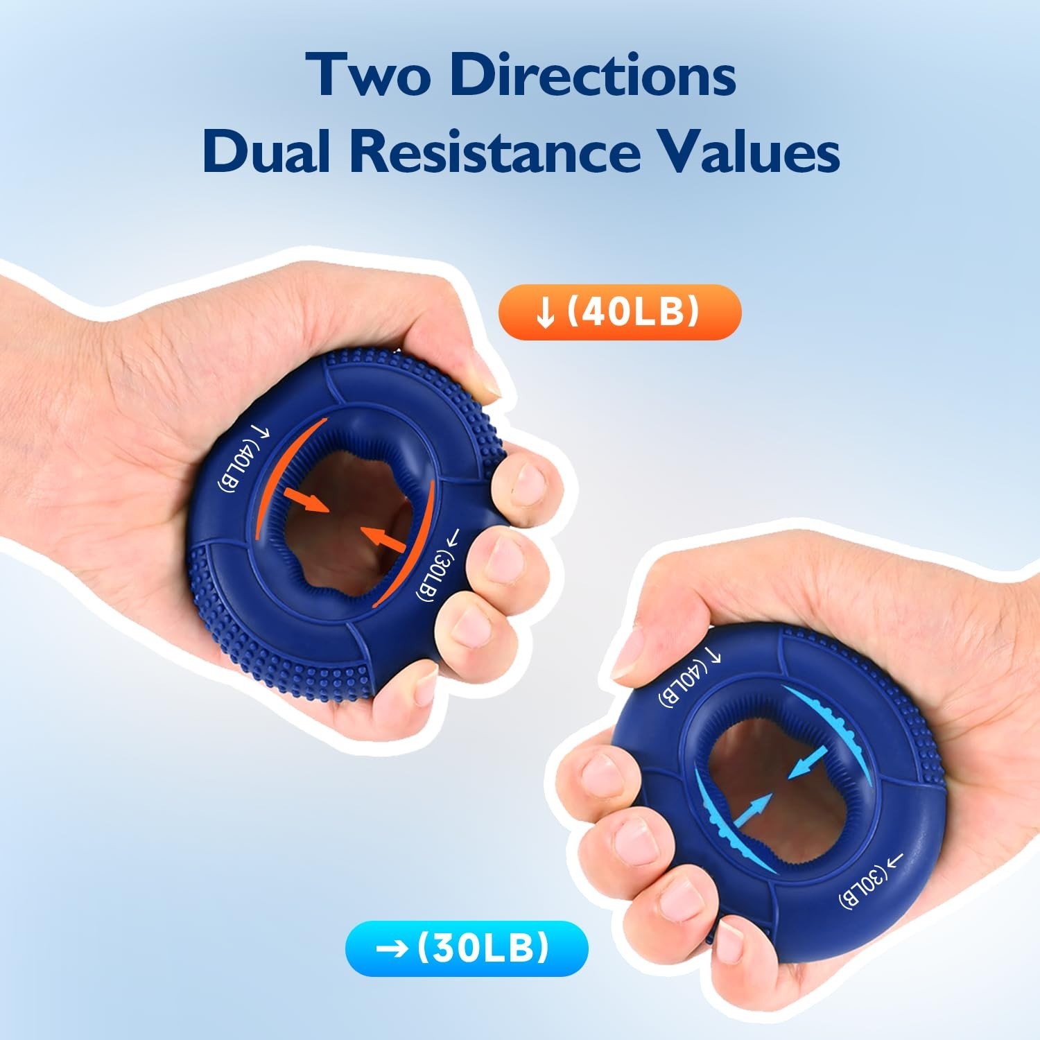 FitBeast Grip Strength Trainer, Finger Exerciser, Forearm Strengthener 9-Piec...