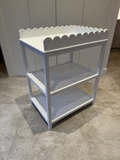White Solid Wood Changing Table With Removable Top