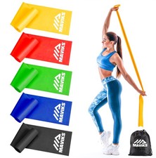 Stretch Bands for Exercise Resistance Bands for Working Out Set of 5 for Wome...