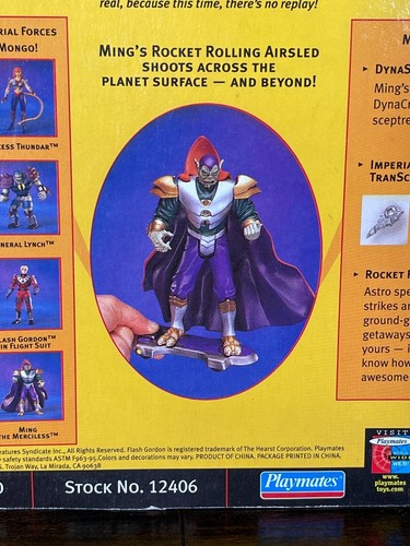 Flash Gordon Ming The Merciless Action Figure Vintage 1996 Playmates - Picture 9 of 11