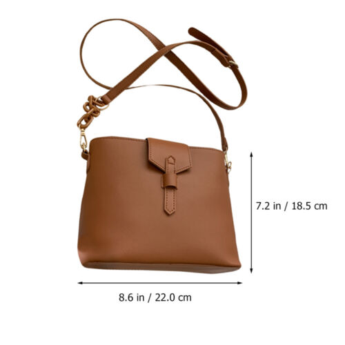 Crossbody Bag PU Bucket Bag Stylish Chic Single Shoulder Bag