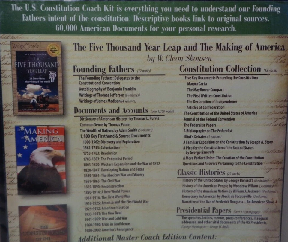 US CONSTITUTION COACH KIT From PowerThink / New DVD / Computer Software - Image 4 of 4