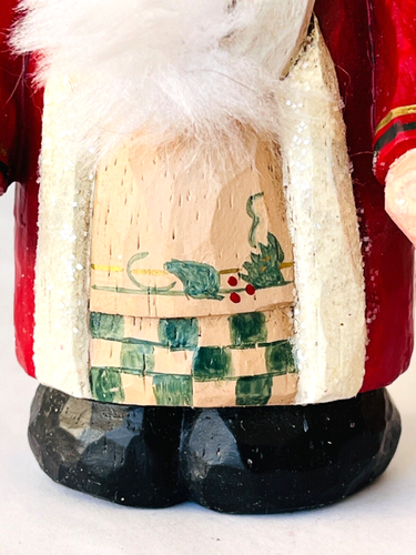 Santa Claus Nutcracker-style Christmas Holiday Ornament Resin 4.25" Tall - Picture 3 of 5