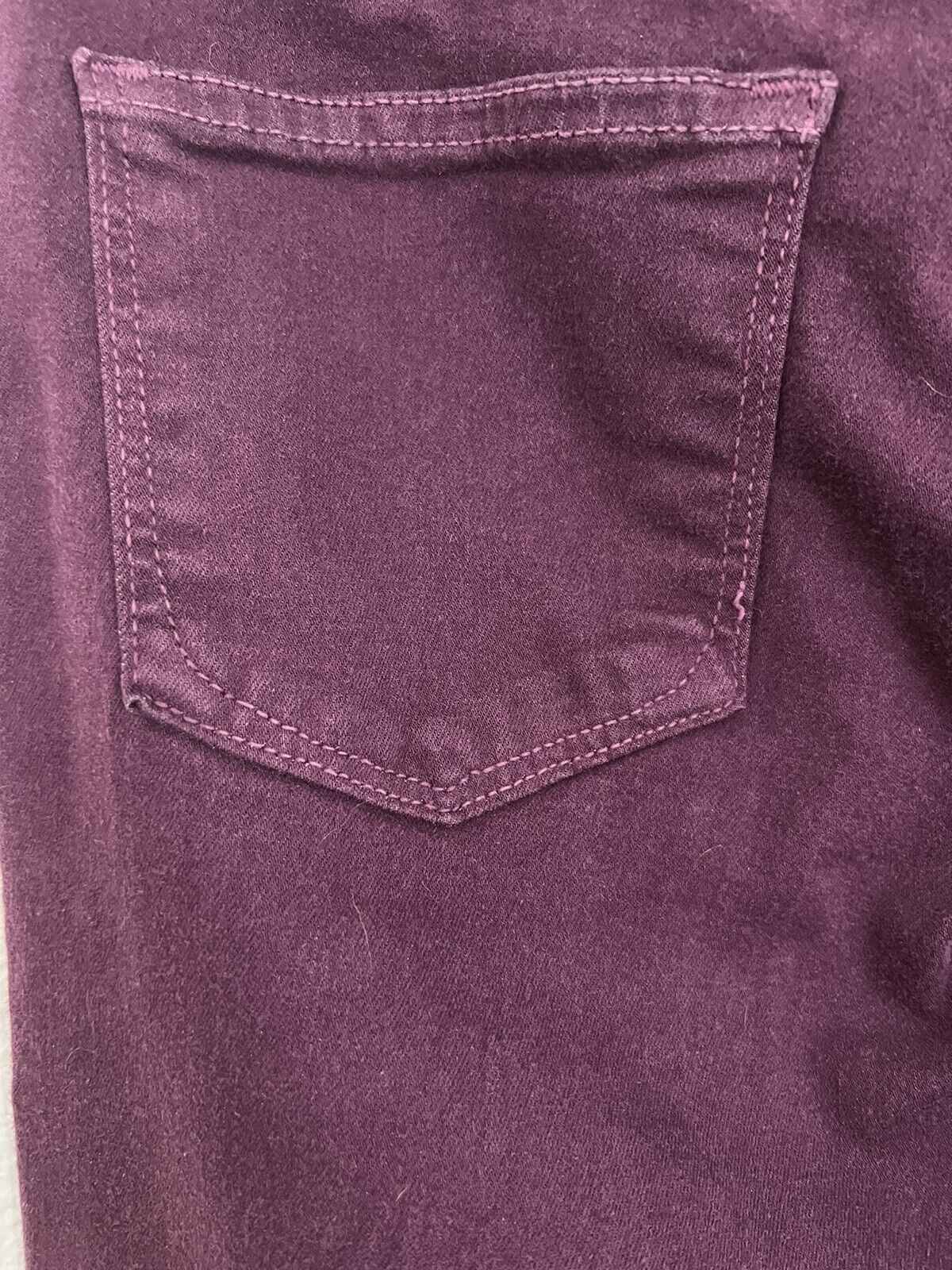 Just Black Denim Jeans Women's Size 30 Burgundy Mid Rise 5-Pocket Raw ...