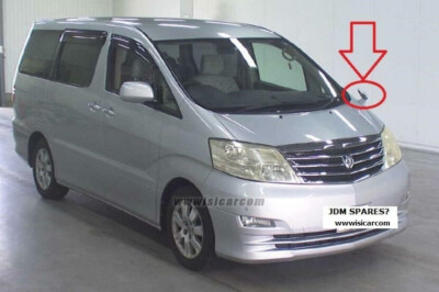 TOYOTA ALPHARD MNH15W FR FENDER LH SIDE VIEW MIRROR 1F7 SILVER