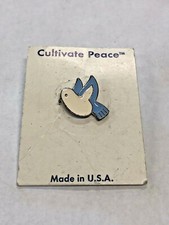 Cultivate Peace Bluebird Lapel Pin Made In USA