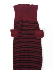 Burgundy and black striped dog sweater
