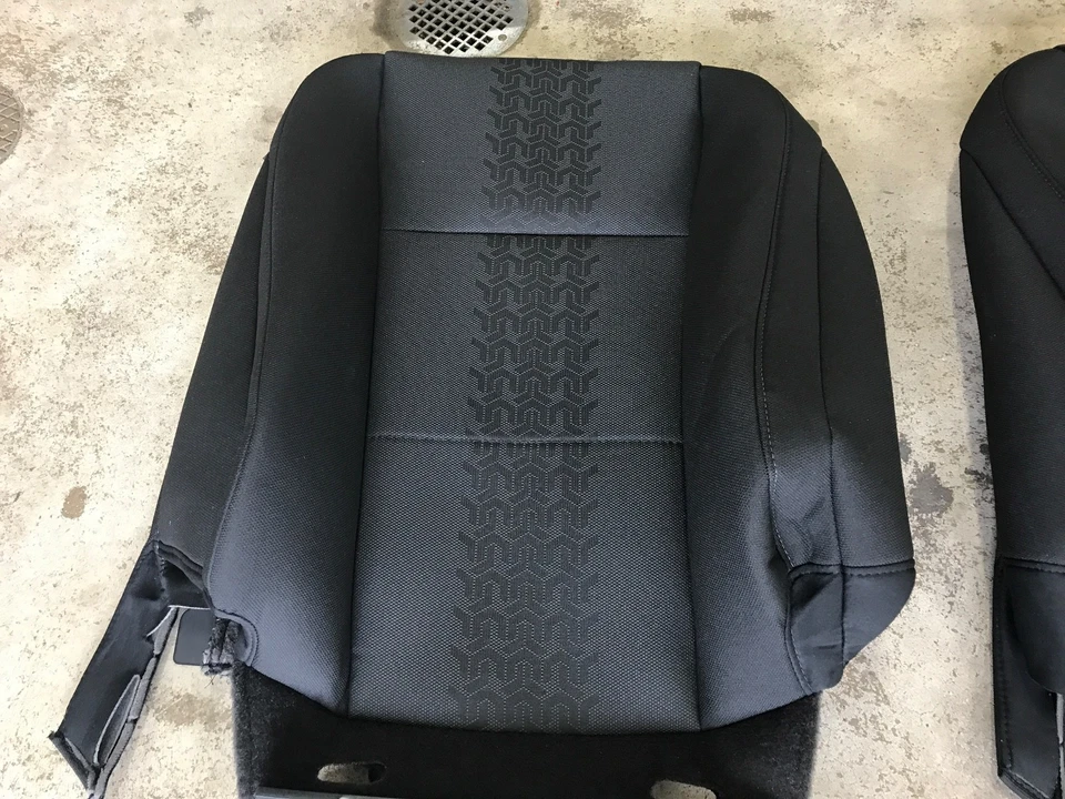 2019 FORD F150 SUPER CREW FACTORY OEM ORIGINAL CLOTH SEAT COVERS EBONY BLACK - Image 4 of 4