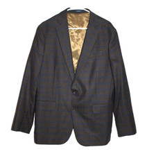 Stafford Men's Brown Merino Wool Slim Fit Sport Coat Blazer Jacket SIZE 42R