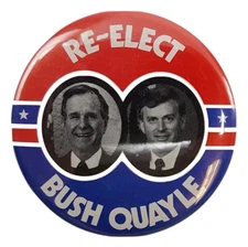 1992 Bush Quayle Classic Campaign Button