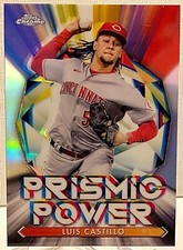 2021 Topps Chrome Baseball Prismic Power #PP-14 Luis Castillo Cincinnati Reds