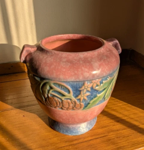 Vintage Roseville Baneda Pink Pottery Vase 1932