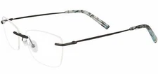 NATURALLY RIMLESS EYEGLASSES FRAME 553073375 RIMLESS METAL TEMPLE SIZE 54-17-145