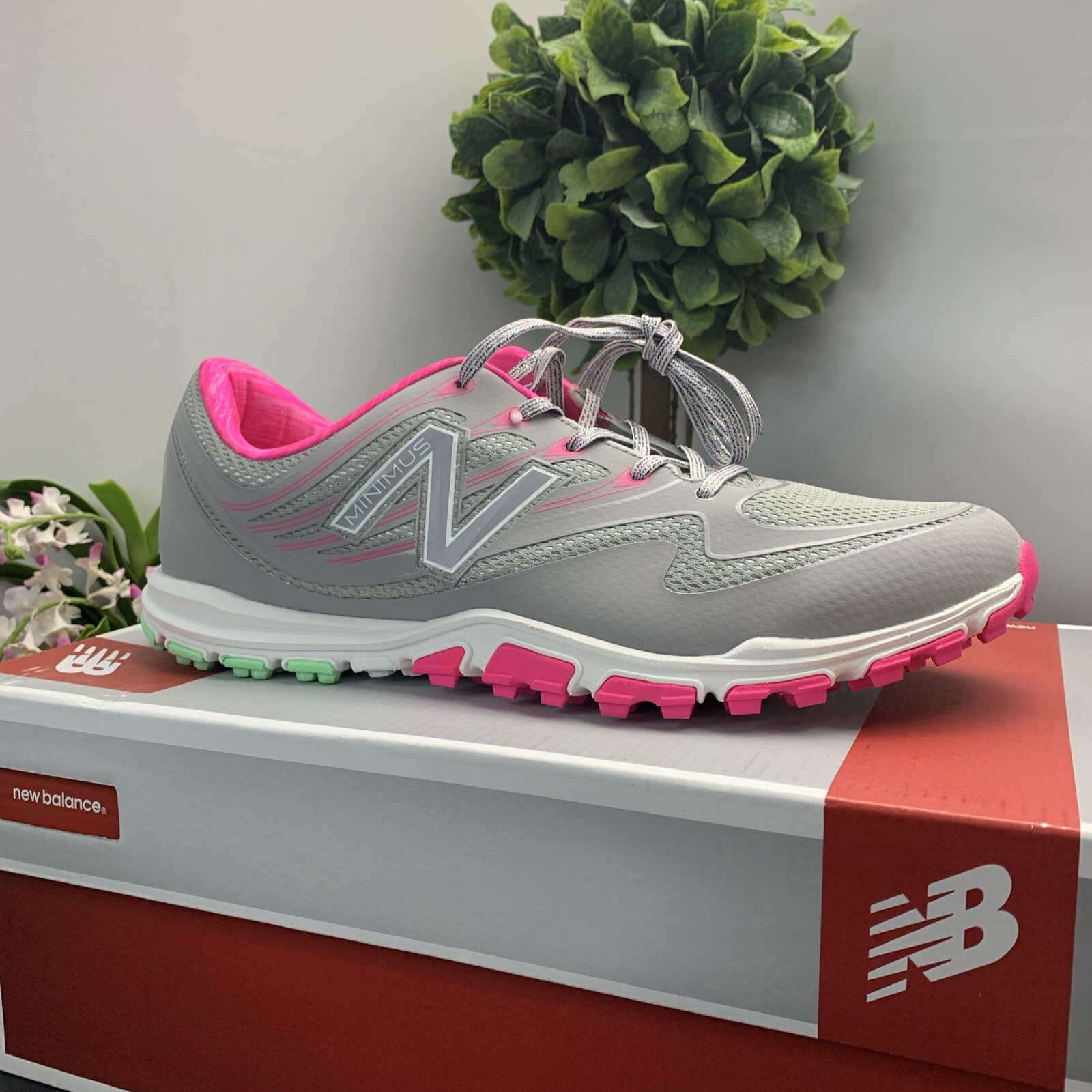 New Balance Minimus Golf Shoes Gray Pink NBGW1006 Women Size 10B