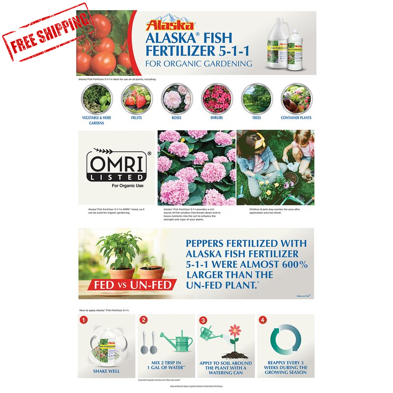 Alaska Fish Emulsion Fertilizer And Plant Food Organic 511 Fertilizer