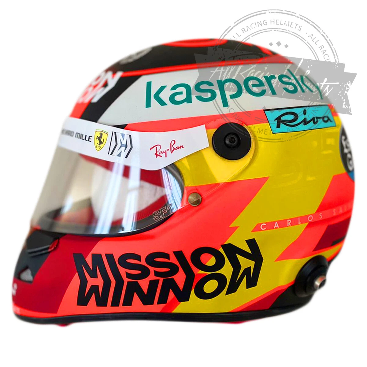 Carlos Sainz 2021 Formula One F1 Full Size 1 1 Scale Replica Helmet Casque Casco