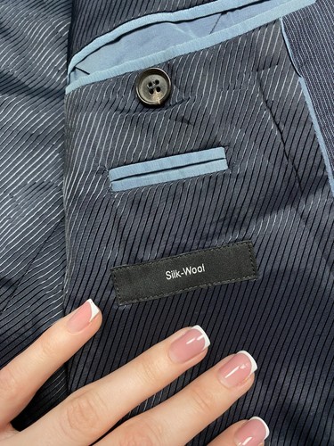 Hugo Boss Herren Seide-Wolle Anzug 2 Knöpfe Blazer + Hose Größe 56 (XL) - Bild 5 von 14
