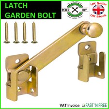 LATCH HASP GATE Garden Bolt YELLOW STABLE SHED GARDEN BACK DOOR BOLT Lock SCREWS
