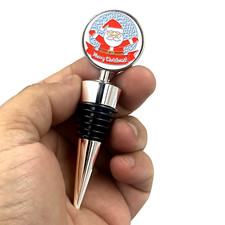 BL1-07 Merry Christmas Santa Claus Wine Bottle Stopper Bottle gift present ornam