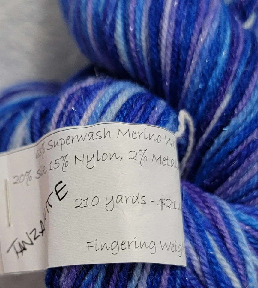 New Lot of 2 Hanks Island Yarn Stellar in Tanzenite 210yds - Image 3 of 4