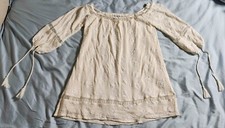 ASTR The Label Mini Dress Tassels Color Ivory Women's Size Small