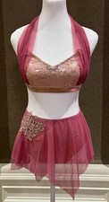 BRAND NEW COMPLETELY CUSTOM 2-PIECE LYRICAL DANCE COSTUME IN AXS - NEVER WORN