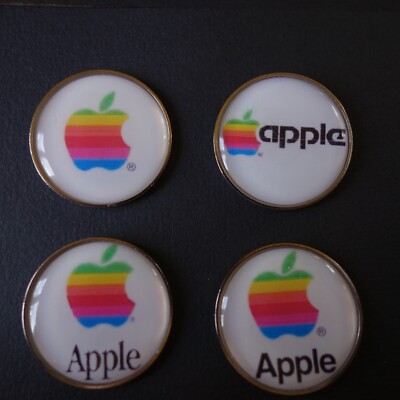 Pins Pin Apple Computer Computer 4 Pinback Revers APPLE LAST SET LAST