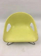 Vtg Mid Century Modern Cosco Kid’s Booster Seat Chair  Yellow  13”x13.5”
