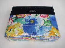 Ralph Lauren ASHLYN Floral White Blue Green Floral Duvet Cover - King