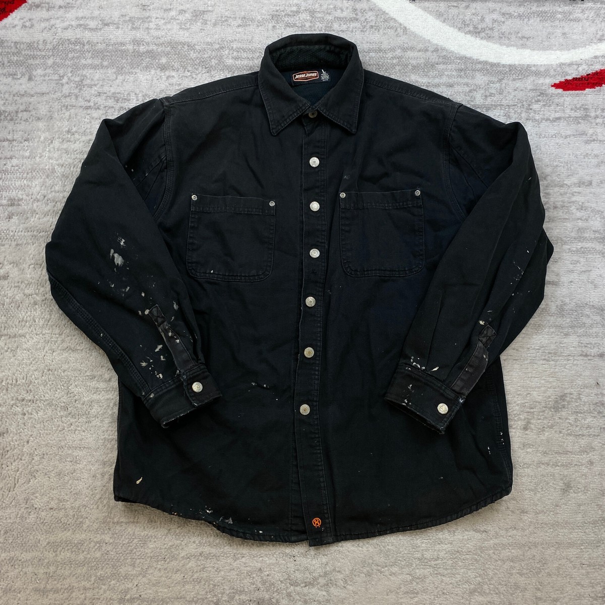 Jesse James Jacket Large Black Duck Canvas Y2K West Coast Chopper