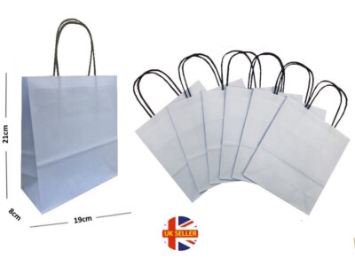 Pastellblau Papier Geschenktüten BB gedrehte Griffe Träger/Party Beute Gastgeschenk Tasche