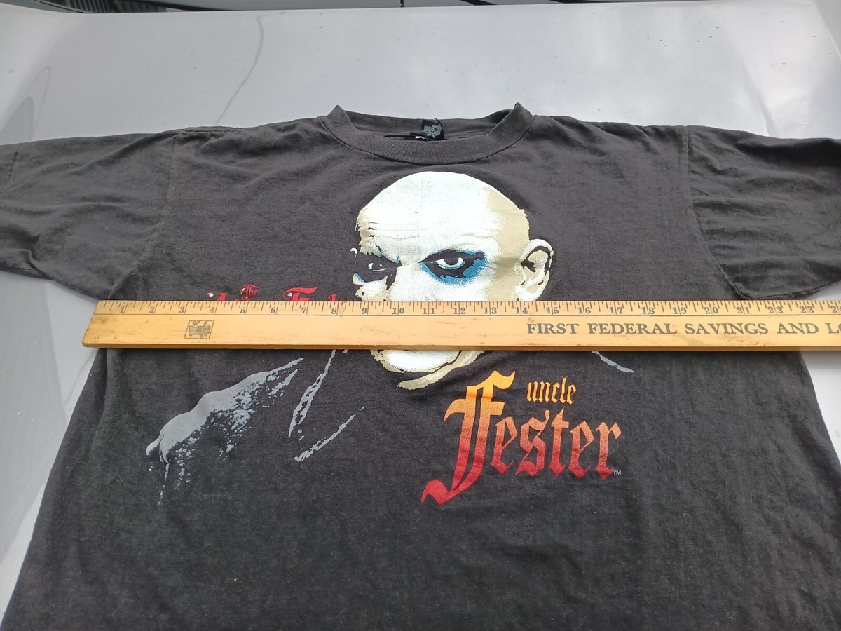 Vintage 1991 The Adam's Family Uncle Fester tee T Shirt L Single