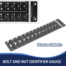 Nut and Bolt Thread Checker Thread Identifier Gauge 14 Inch and 14 Metric
