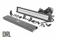 Rough Country 20-inch Cree LED Light Bar-Dual Row Chrome Series w/ Amber DRL